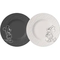 Villeroy & Boch Mickey Mouse Dessertteller 2-teilig schwarz/weiß