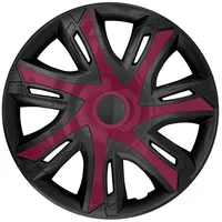 NRM Radkappen N-POWER BICOLOR, 14 in Zoll, N-Power Bicolor Radzierblenden 14" für Stahlfelgen rot|schwarz