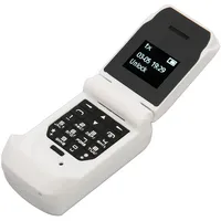 Klapphandy für Senioren, 0,66 Zoll OLED Bildschirm, 32 MB 64 MB, 300 MAh Bluetooth Kleinstes Klapphandy Entsperrt (Weiss)