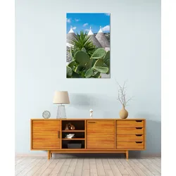 queence Acrylglasbild »Elma«, Landschaft-Stadt-Pflanzen-Himmel, (1 St.), Fine Art-Print in Galeriequalität queence Farbe Bild(er): blau