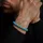 Rebel & Rose RR-80043-S Herren-Armband Edelstahl Matt Turquoise Delight 8 mm Größe 19 cm