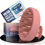 RECOVRY Kopfhaut Massagebürste – 100% Silikon Scalp Massager für Männer & Frauen | Fördert Haarwachstum & Kopfhautpflege | Kopfmassage Bürste, Haarmassagebürsten (Pink)