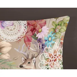 HIP Wendebettwäsche Mandala Mehrfarbig 155 x 220 cm + 80 x 80 cm