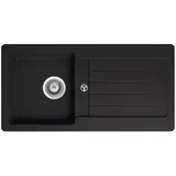 keenberk Granitspüle Victory S-vel 860.10 - Deep Black, Ab 40er Unterschrank, 860 X 435 Mm