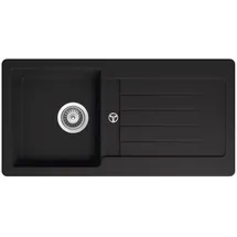 keenberk Granitspüle Victory S-vel 860.10 - Deep Black, Ab 40er Unterschrank, 860 X 435 Mm