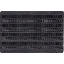 Astra Fußmatte innen & außen - Rubic Eingangsmatte Gummi Sauberlaufmatte - Türmatte für den Außenbereich - rutschfeste Schmutzfangmatte 40x60 cm schwarz