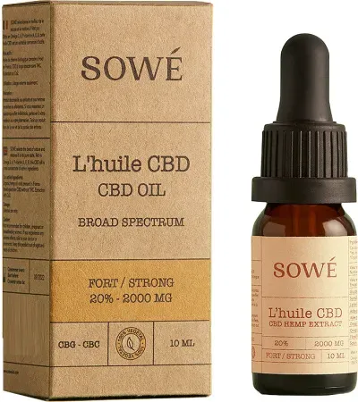 Sowé CBD-Öl Stark 20% Breites Spektrum Pipettenflasche 10ml
