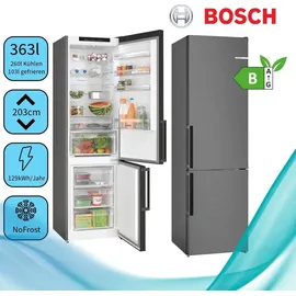 Bosch Serie 4 KGN39VXBT Kühl-Gefrierkombination (363 l, 2030 mm hoch, Dark Inox)