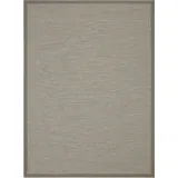 DEKOWE Teppich DEKOWE "Naturino Color", grau, B:67cm H:7mm L:133cm, Kunstfaser, Teppiche, Teppich, Flachgewebe, Sisal-Optik, mit Bordüre, In- und Outdoor geeignet