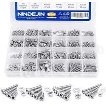 luxuskollektion Schrauben Set 880 Stück M2/M3/M4 Sechskopf Edelstahl