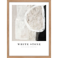 Kunstdruck WHITE STONE - bunt - LBH 30x40x2 cm