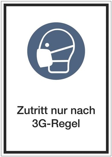 Kombischild »Maskenpflicht/3G« 10 Stück weiß, OTTO Office, 21x29.7 cm