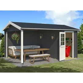 Lasita Maja Wibo 4,65 x 3,38 m carbongrau inkl. Anbau