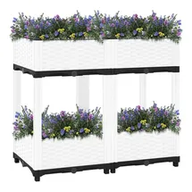 vidaXL Hochbeet 80 x 40 x 71 cm Grau
