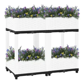 vidaXL Hochbeet 80 x 40 x 71 cm Grau
