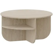 [en.casa] Couchtisch Reykhon Ø80x41 cm Travertin