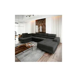 masseno Wohnlandschaft Casone ¦ schwarz ¦ Maße (cm): B: 345 H: 90