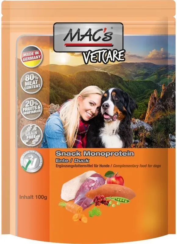 MAC's Dog Vetcare Monoprotein Snack mit Ente - 100g