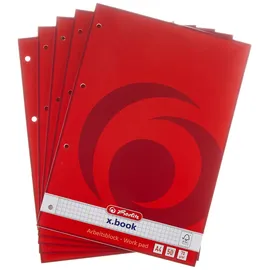 Herlitz Arbeitsblock x.book A4 kariert Rot