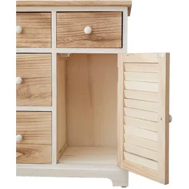 Mobili Rebecca Kommode 70 x 60 x 30 cm Braun / Weiß