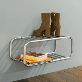 Spinder RETRO Schuhregal 72 x 28 x 35,2 cm silberfarben / glänzend