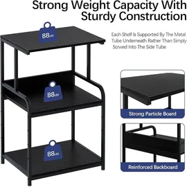 luxuskollektion 3-stöckiger Druckerständer mit Rollen, Metall
