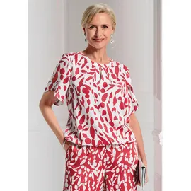 GOLDNER Viskosebluse mit Tulpenärmeln rot 40