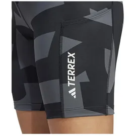 adidas Terrex Multi 8-Inch Printed kurze Leggings Carbon/Black/Black/Black S