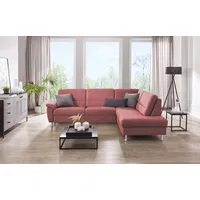 CALIZZA INTERIORS Ecksofa Onyx Stoff MultiColor Paprika