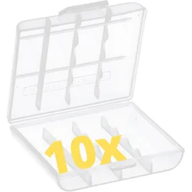Akkuman Aufbewahrungsbox Akkubox 10-tlg. weiß