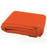 Floordirekt Abdeckplane Wasserdichte Plane mit Ösen Schutzplane 140 g/m2 4 x 6 m Orange