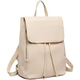 LuxusKollektion Notebook-Rucksack Damen Rucksack Klein Wasserdicht Cityrucksack PU Leder Beige