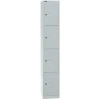 BISLEY Schließfachschrank lichtgrau CLK184645, 4 Fächer, Farbe Maße (HxBxT): 180,2 cm