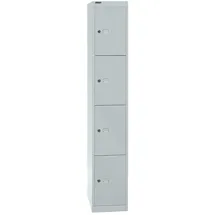 BISLEY Schließfachschrank lichtgrau CLK184645, 4 Fächer, Farbe Maße (HxBxT): 180,2 cm