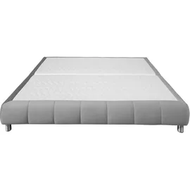 Home Affaire Boxspringbett HOME AFFAIRE "Salo", grau (hellgrau), B:186cm L:206cm, Komplettbetten, Boxspringbett, Ohne Kopfteil, inkl. Topper, auch in Überlänge 220 cm