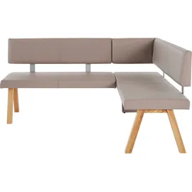 Home Affaire Rio 170 x 89 x 140 cm Kunstleder langer Schenkel links eiche geölt/taupe