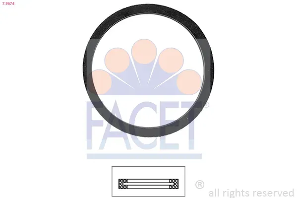 FACET Dichtung, Thermostat 79674 für Ford Volvo MAZDA