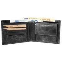 Akzent Herren Geldbörse Leder RFID-Blocker schwarz