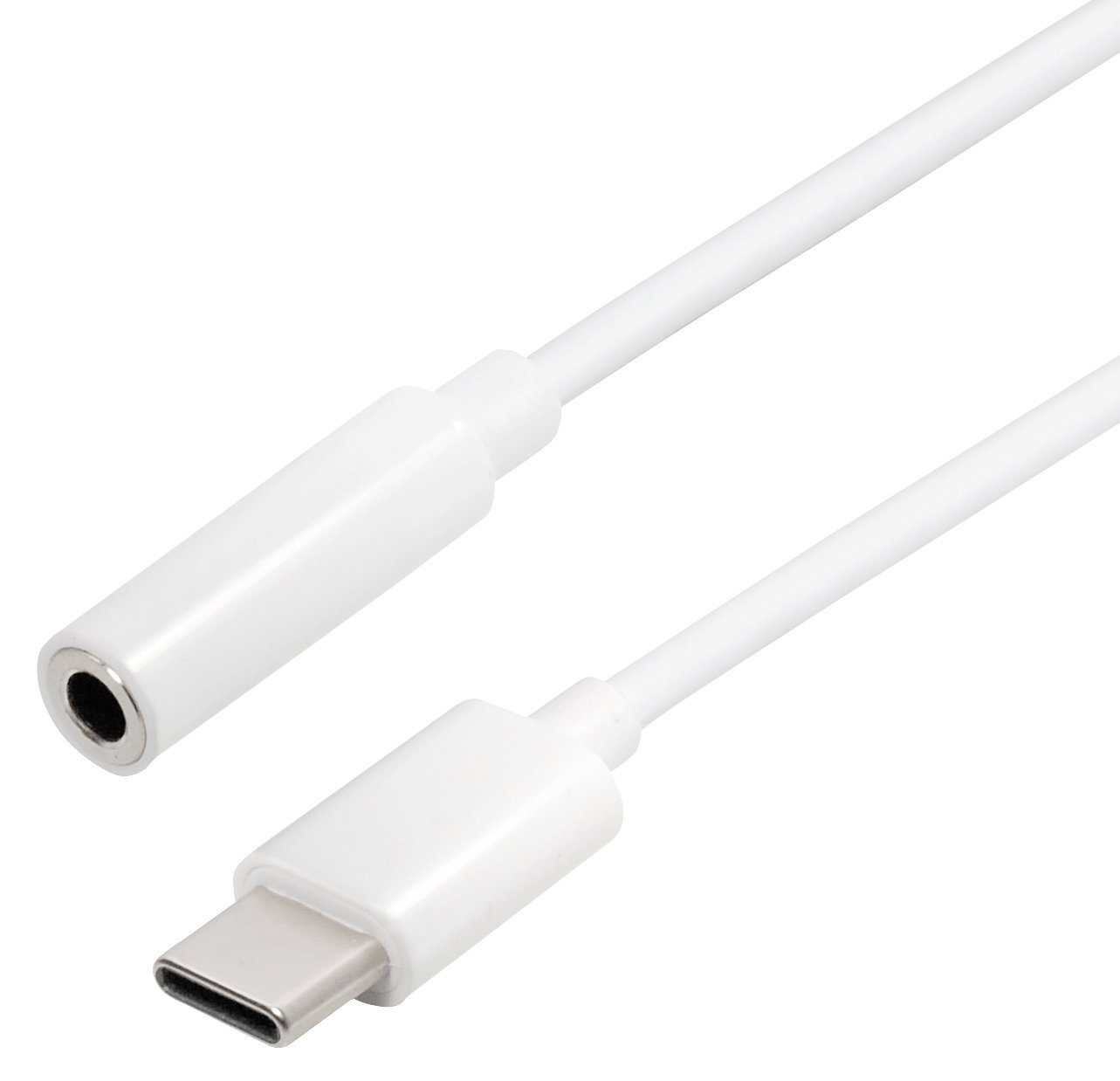 Maxtrack Smartphone-Kabel, USB, USB-C auf 3,5 mm Stereo Klinkenbuchse (100 cm), Kopfhörer Adapter USB C Klinkenbuchse weiß