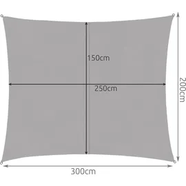 Awelco Sonnensegel 3x2m - Grau Gardlov 23162