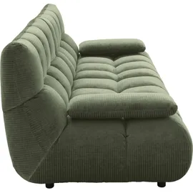 Home Affaire 4-Sitzer HOME AFFAIRE "Cozy Bubble, mit klappbaren Armlehnen, Breite 290cm", turtle, B:290cm H:85cm T:108cm, Sofas, mit eleganter Steppung, Rundumbezug & weicher Polsterung