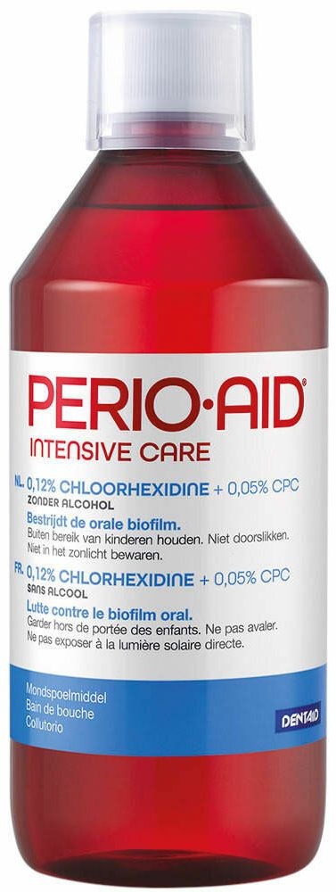 Perio-Aid Intensive Care Bain de Bouche 0.12% CHX et 0.05% CCP 500 ml bain de bouche