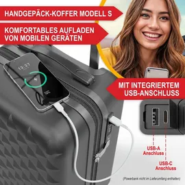 onbest Kofferset 4-teilig Schwarz
