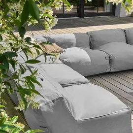 Oviala Garten-Ecksofa, modular, 8-Sitzer, Grau