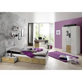 Storado Jugendzimmer-Set Berlin weiß / asteiche Colli 1 bis 4 (EAN 4260498522767) Jugendzimmer, (siehe Artikelbeschreibung)
