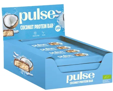 Pulse Protein Proteinriegel Kokos Display 12x55g