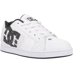 Sneaker DC SHOES "NET", Gr. 47, weiß, monogram, Leder, sportlich, Schuhe