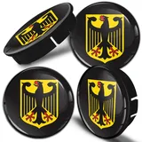 Biomar Labs Nabendeckel 60mm Schwarz 4er Set Radnabenkappen passend für Alufelgen mit 60 mm Lochdurchmesser (C 84)