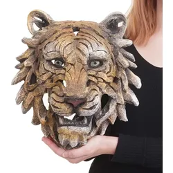 Deko Schädel MCW-H41, Wanddeko Kopf Trophäe, Polyresin Indoor Outdoor ~ Tigerkopf 35cm