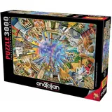 Perre / Anatolian Anatolian Puzzle 3000 Teile - 360 Welt (Weltmonumente) | Puzzle-Größe 120cmx85cm (H)